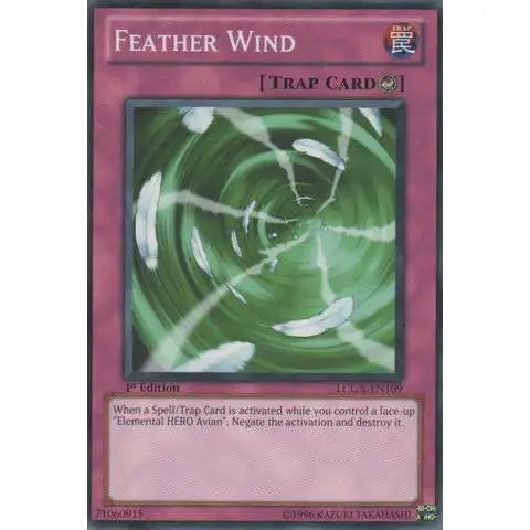 YuGiOh GX Trading Card Game Legendary Collection 2 Common Feather Wind LCGX-EN109