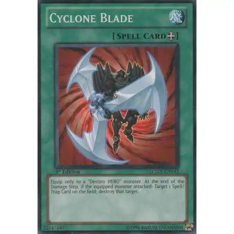 YuGiOh GX Trading Card Game Legendary Collection 2 Common Cyclone Blade LCGX-EN143