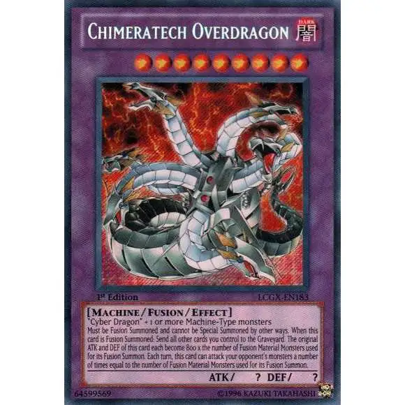 YuGiOh Trading Card Game Legendary Collection 2 Secret Rare Chimeratech Overdragon LCGX-EN183