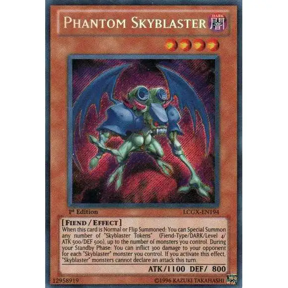 YuGiOh GX Trading Card Game Legendary Collection 2 Secret Rare Phantom Skyblaster LCGX-EN194