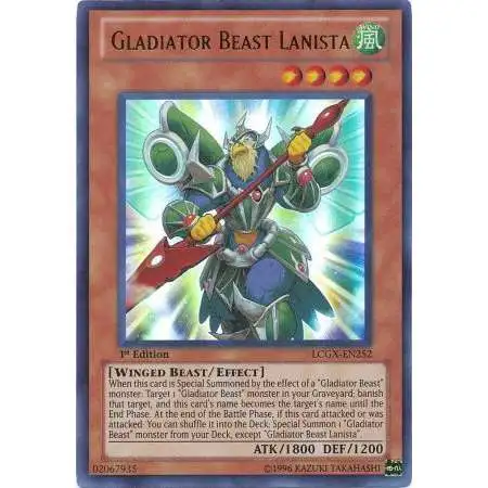 YuGiOh GX Trading Card Game Legendary Collection 2 Ultra Rare Gladiator Beast Lanista LCGX-EN252