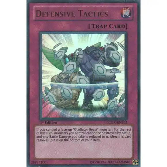 YuGiOh GX Trading Card Game Legendary Collection 2 Ultra Rare Defensive Tactics LCGX-EN265