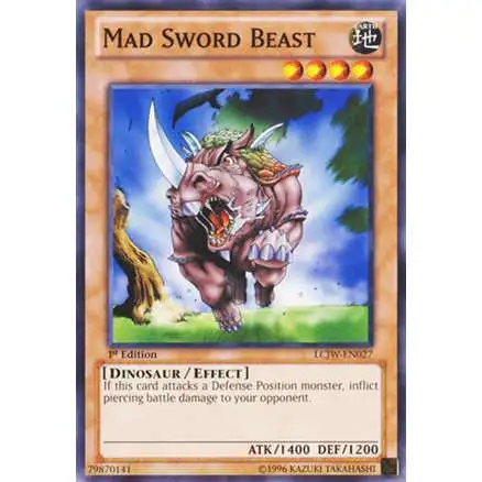 YuGiOh Trading Card Game Legendary Collection 4: Joey's World Common Mad Sword Beast LCJW-EN027