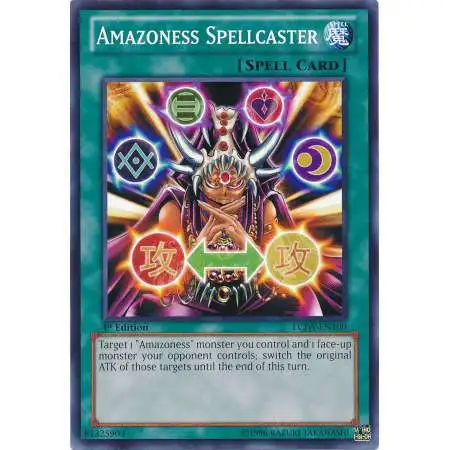 YuGiOh Trading Card Game Legendary Collection 4: Joey's World Common Amazoness Spellcaster LCJW-EN100