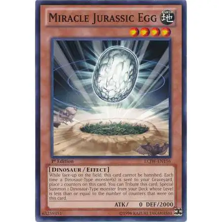 YuGiOh Trading Card Game Legendary Collection 4: Joey's World Common Miracle Jurassic Egg LCJW-EN156