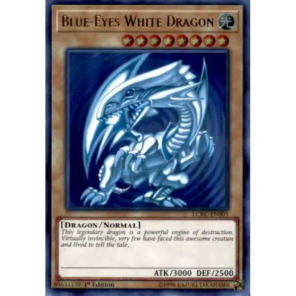 YuGiOh Trading Card Game Kaiba Legendary Collection Ultra Rare Blue-Eyes White Dragon LCKC-EN001 [Ripple Background]