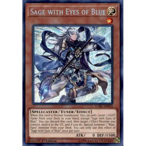 YuGiOh Trading Card Game Kaiba Legendary Collection Secret Rare Sage with Eyes of Blue LCKC-EN015