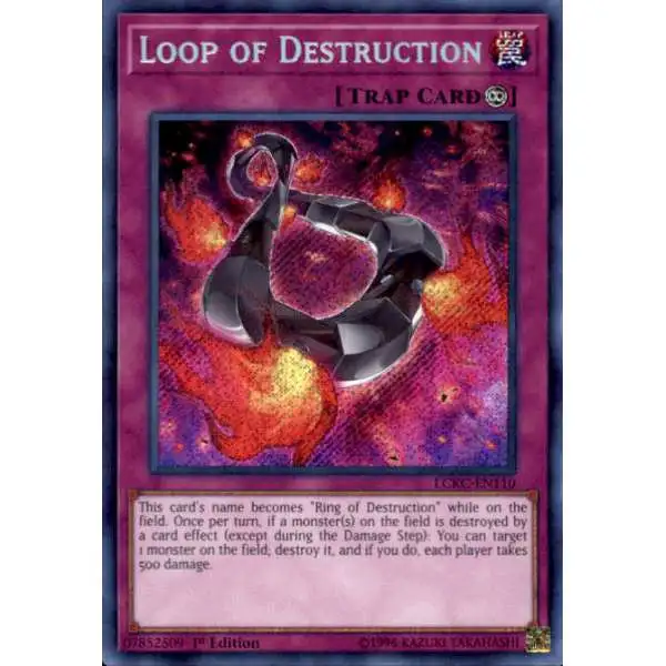 YuGiOh Trading Card Game Kaiba Legendary Collection Secret Rare Loop of Destruction LCKC-EN110