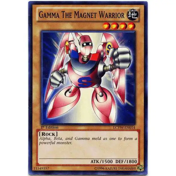 YuGiOh Trading Card Game Legendary Collection 3 Common Gamma the Magnet Warrior LCYW-EN014