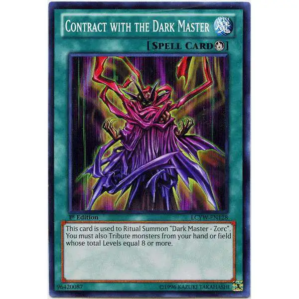 YuGiOh Trading Card Game Legendary Collection 3 Common Contract with the Dark Master LCYW-EN128