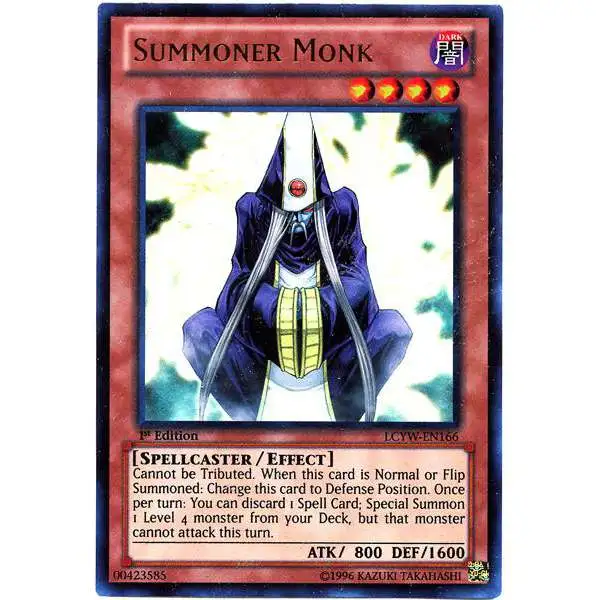 YuGiOh Trading Card Game Legendary Collection 3 Ultra Rare Summoner Monk LCYW-EN166