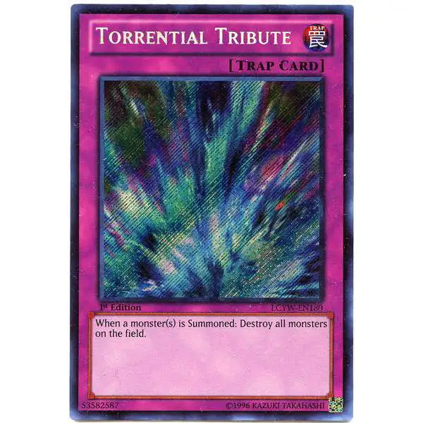 YuGiOh Trading Card Game Legendary Collection 3 Secret Rare Torrential Tribute LCYW-EN180