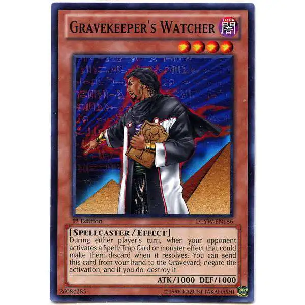 YuGiOh Trading Card Game Legendary Collection 3 Common Gravekeeper's Watcher LCYW-EN186