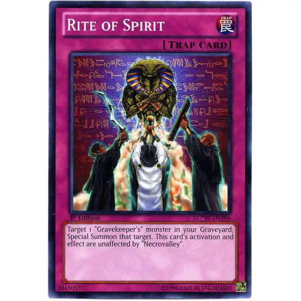 YuGiOh Trading Card Game Legendary Collection 3 Common Rite of Spirit LCYW-EN196