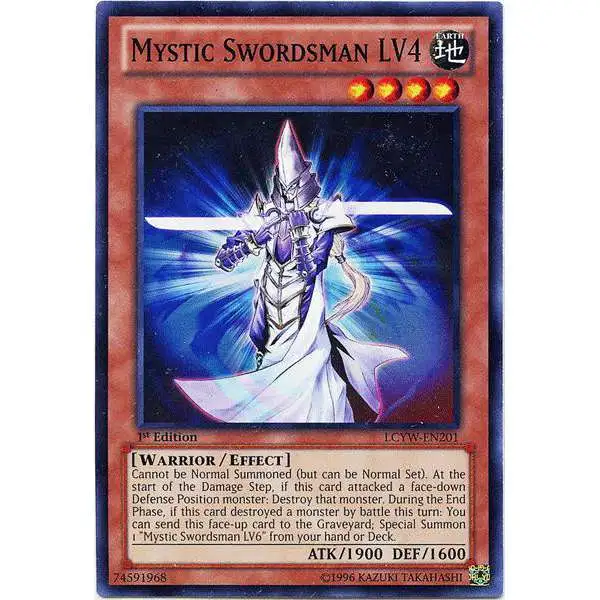 YuGiOh Trading Card Game Legendary Collection 3 Common Mystic Swordsman LV4 LCYW-EN201