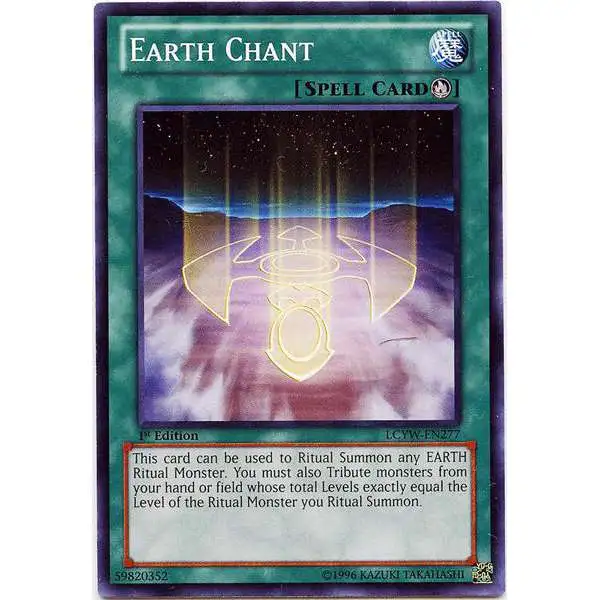 YuGiOh Trading Card Game Legendary Collection 3 Common Earth Chant LCYW-EN277