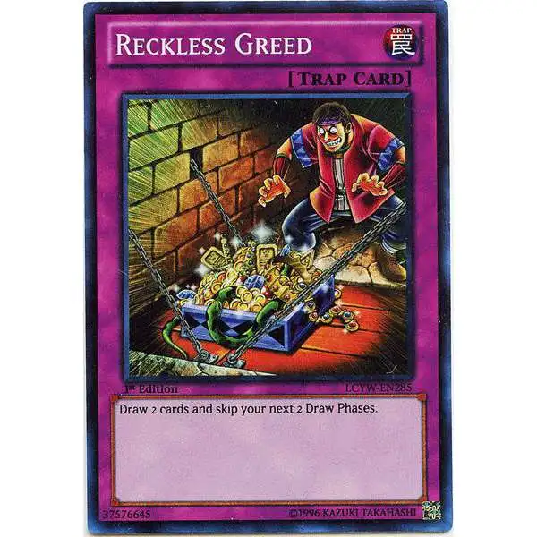 YuGiOh Trading Card Game Legendary Collection 3 Super Rare Reckless Greed LCYW-EN285