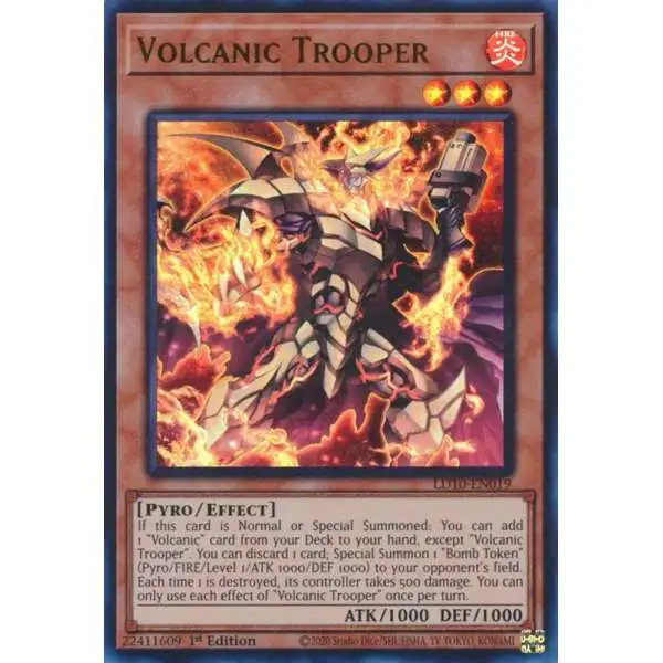 YuGiOh Trading Card Game Legendary Duelists: Soulburning Volcano Ultra Rare Volcanic Trooper LD10-EN019