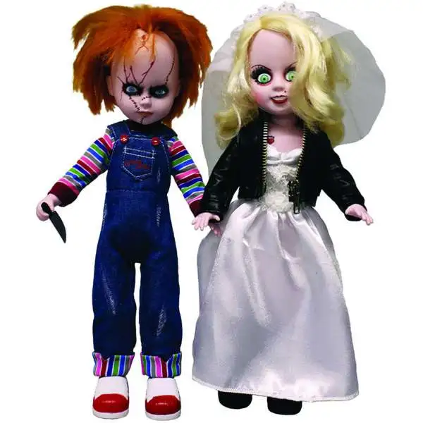 Living Dead Dolls Bride of Chucky LDD Presents Chucky & Tiffany 10-Inch Doll Set (Pre-Order ships November)