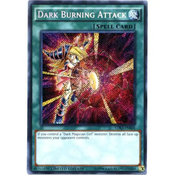 YuGiOh Legendary Decks II Secret Rare Dark Burning Attack LDK2-ENS04