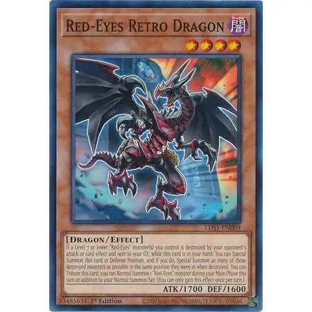 YuGiOh Trading Card Game Legendary Duelists: Season 1 Common Red-Eyes Retro Dragon LDS1-EN009