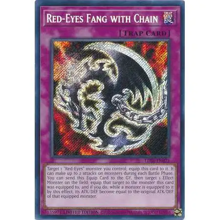 YuGiOh Trading Card Game Legendary Duelists: Season 1 Secret Rare Red-Eyes Fang with Chain LDS1-EN021
