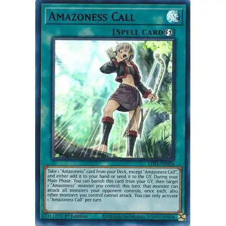 YuGiOh Trading Card Game Legendary Duelists: Season 1 Ultra Rare Amazoness Call LDS1-EN024 [Green Variant]