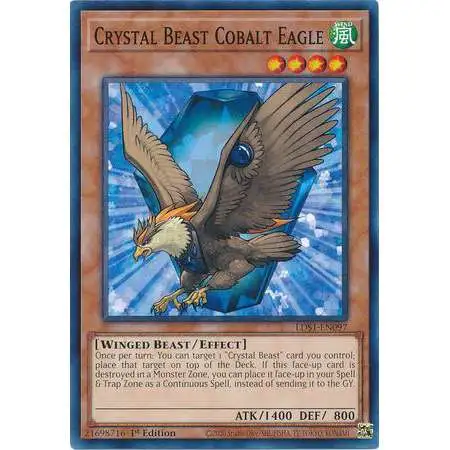 YuGiOh Trading Card Game Legendary Duelists: Season 1 Common Crystal Beast Cobalt Eagle LDS1-EN097