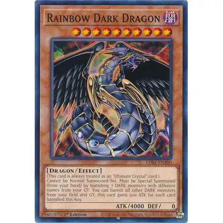 YuGiOh Trading Card Game Legendary Duelists: Season 1 Common Rainbow Dark Dragon LDS1-EN100
