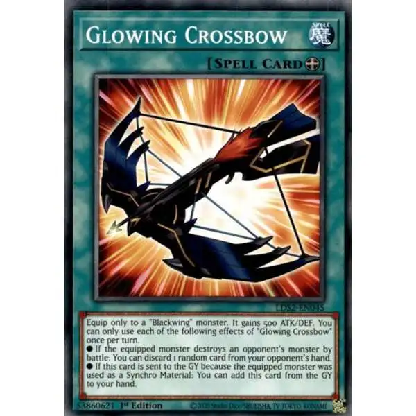 YuGiOh Trading Card Game Legendary Duelists: Season 2 Common Glowing Crossbow LDS2-EN045