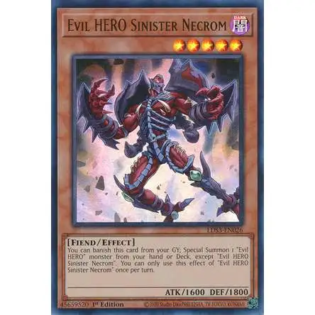 YuGiOh Legendary Duelists: Season 3 Ultra Rare Evil HERO Sinister Necrom LDS3-EN026