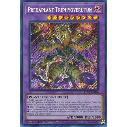 YuGiOh Legendary Duelists: Season 3 Secret Rare Predaplant Triphyoverutum LDS3-EN076