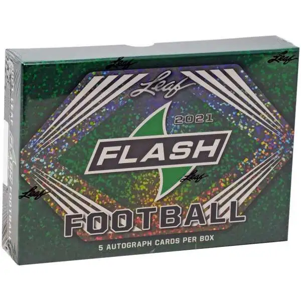 NFL Leaf 2021 Flash Football Trading Card HOBBY Box [5 Autograph Cards]