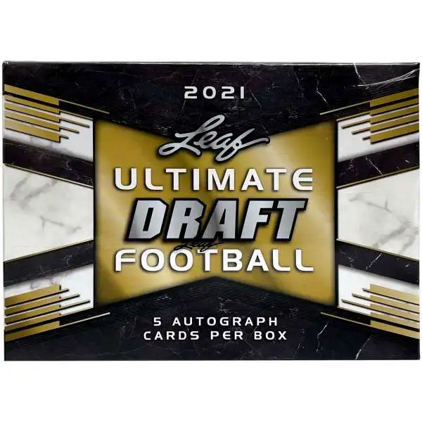 NFL Leaf 2021 Ultimate Draft Football Trading Card HOBBY Box [5 Autographs]