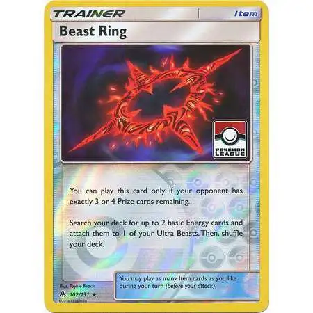 Trading Card Game Pokemon League Promo Reverse Holo Beast Ring #102
