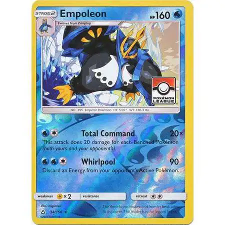 Trading Card Game Pokemon League Promo Reverse Holo Empoleon #34