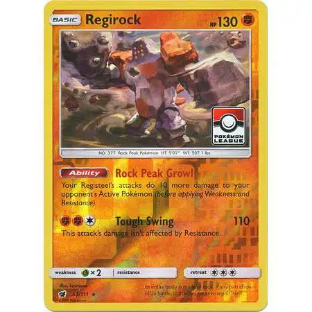 Trading Card Game Pokemon League Promo Reverse Holo Regirock #53