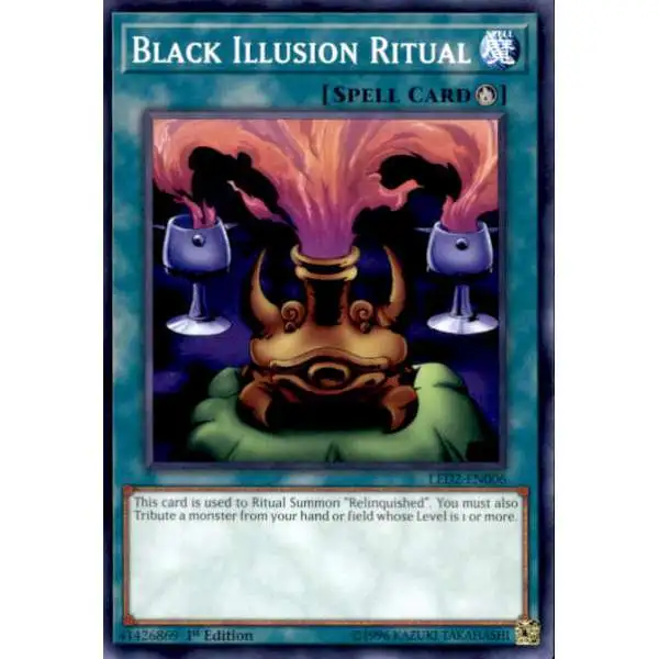 YuGiOh Trading Card Game Legendary Duelists: Ancient Millennium Common Black Illusion Ritual LED2-EN006