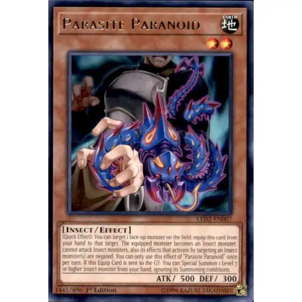 YuGiOh Trading Card Game Legendary Duelists: Ancient Millennium Rare Parasite Paranoid LED2-EN007