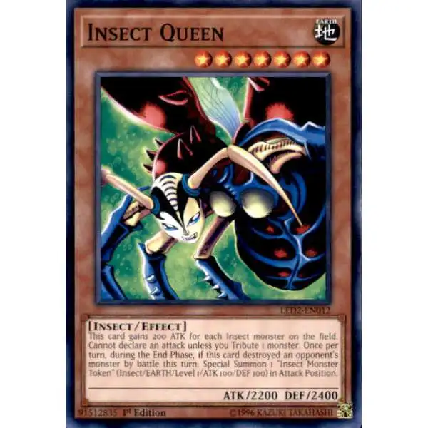 YuGiOh Trading Card Game Legendary Duelists: Ancient Millennium Common Insect Queen LED2-EN012