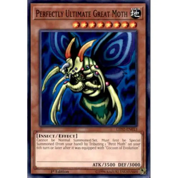 YuGiOh Trading Card Game Legendary Duelists: Ancient Millennium Common Perfectly Ultimate Great Moth LED2-EN013