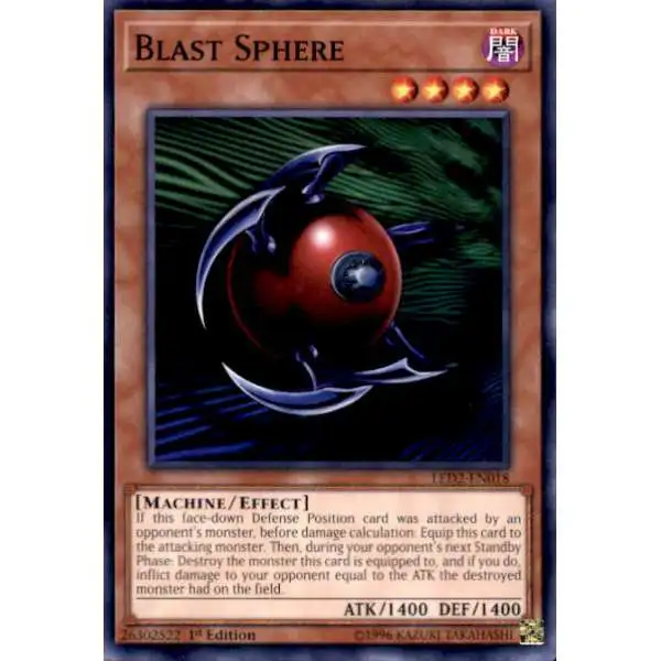 YuGiOh Trading Card Game Legendary Duelists: Ancient Millennium Common Blast Sphere LED2-EN018