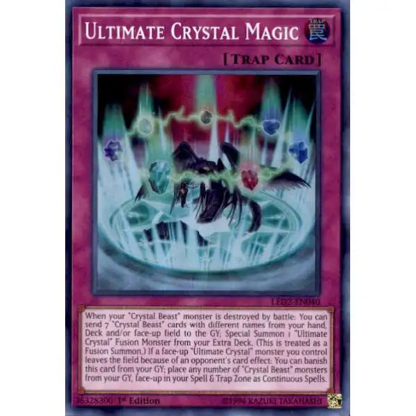 YuGiOh Trading Card Game Legendary Duelists: Ancient Millennium Super Rare Ultimate Crystal Magic LED2-EN040