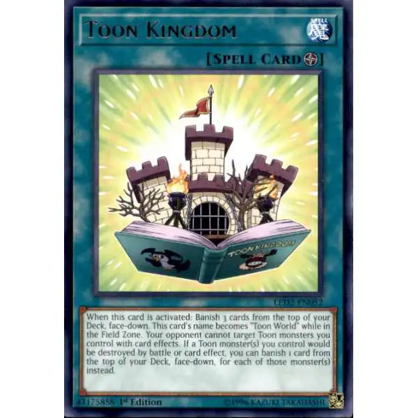 YuGiOh Trading Card Game Legendary Duelists: Ancient Millennium Rare Toon Kingdom LED2-EN052