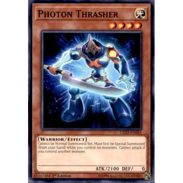 YuGiOh White Dragon Abyss Common Photon Thrasher LED3-EN041