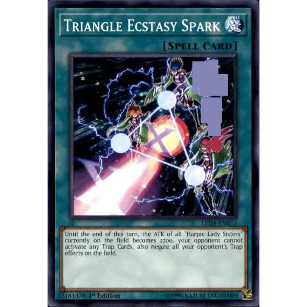 YuGiOh Trading Card Game Legendary Duelists Sisters of the Rose Common Triangle Ecstasy Spark LED4-EN011