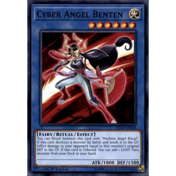 1st Edition Common Cyber Angel Idaten LED4-EN019 Yugioh 