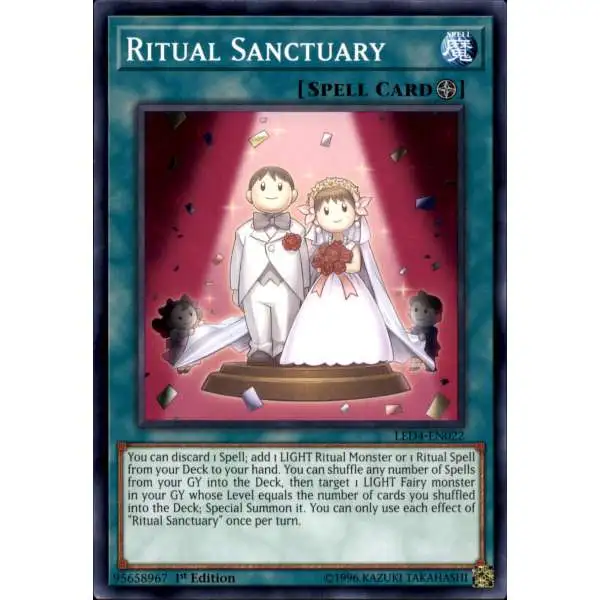 YuGiOh Trading Card Game Legendary Duelists Sisters of the Rose Common Ritual Sanctuary LED4-EN022