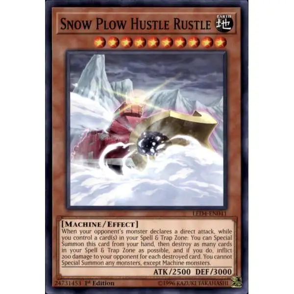 YuGiOh Trading Card Game Legendary Duelists Sisters of the Rose Common Snow Plow Hustle Rustle LED4-EN041