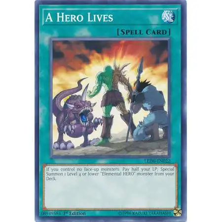 YuGiOh Trading Card Game Legendary Duelists: Magical Hero Common A Hero Lives LED6-EN022